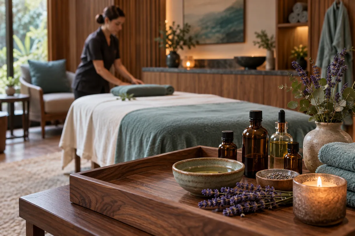 Illustrative aroma massage treatment image