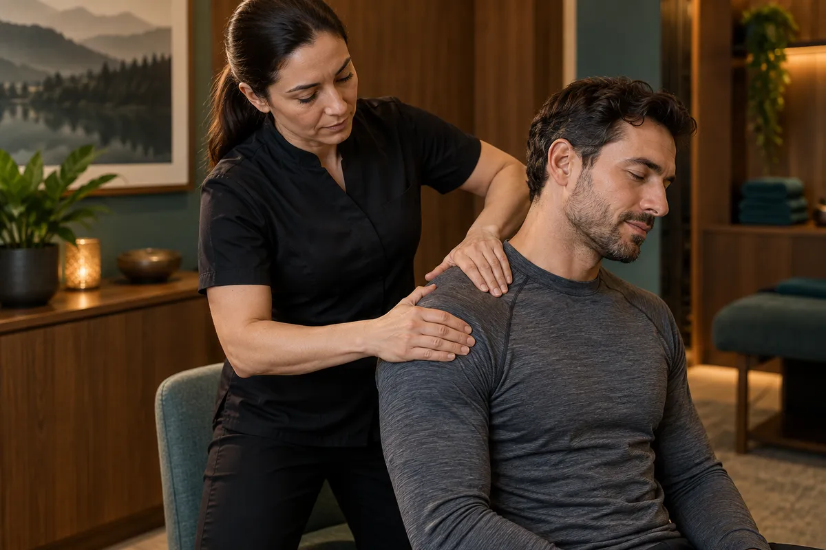 Illustrative deep tissue massage treatment image