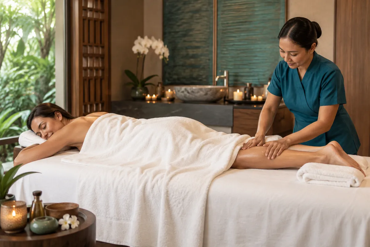Illustrative relaxation massage treatment image