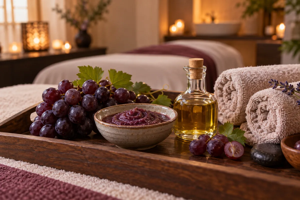 Illustrative wine massage treatment image